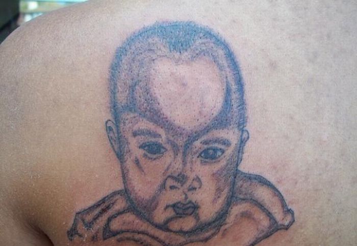 And if your kid loves you, they need a tattoo of mum and dad.