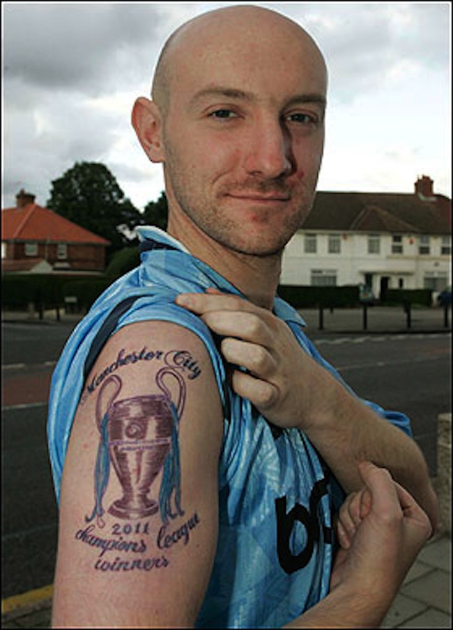 Anorak News | The Manchester City tattoo story – Rooney, Mancini and Kaka's  European Champions