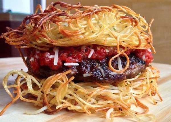 spaghetti burger