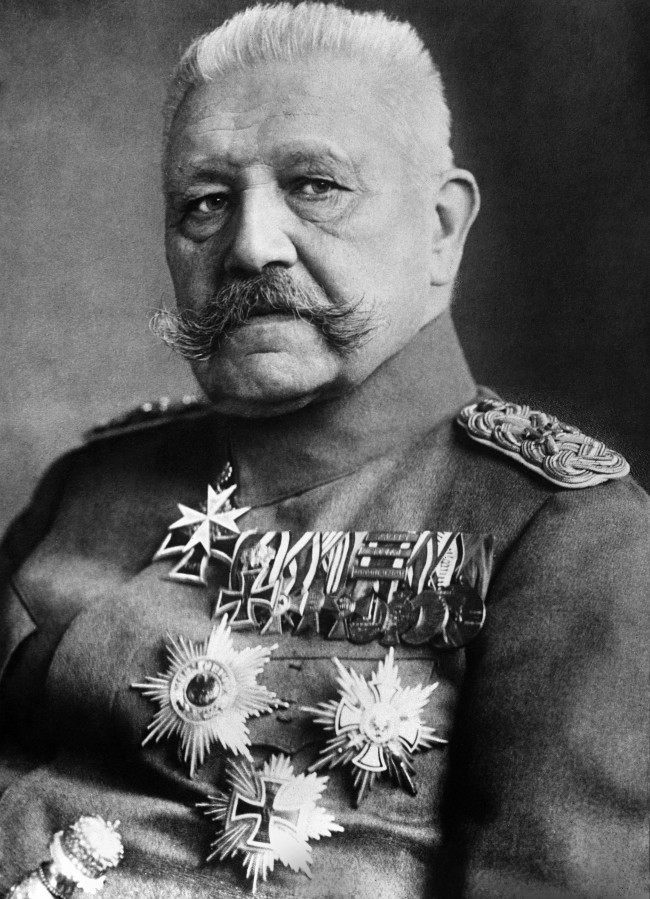 ELDMARSCHALL PAUL VON HINDENBURG c1918: A portrait of Von Hindenburg (1847-1934), German Field Marshal and President (1925-1934). During the First World War he directed German military strategy with the able Ludendorff (1916-1918). 