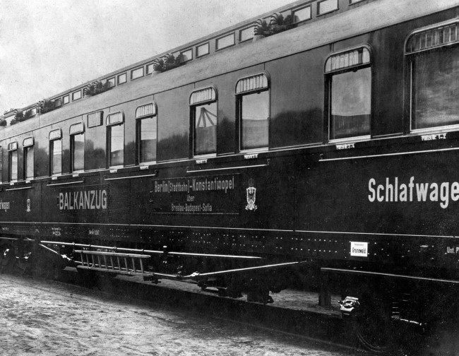 The Balkanzug train, which carried Germans to Sofia and Constantinople, until the Allies took control of the Bulgarian railways in 1918.
