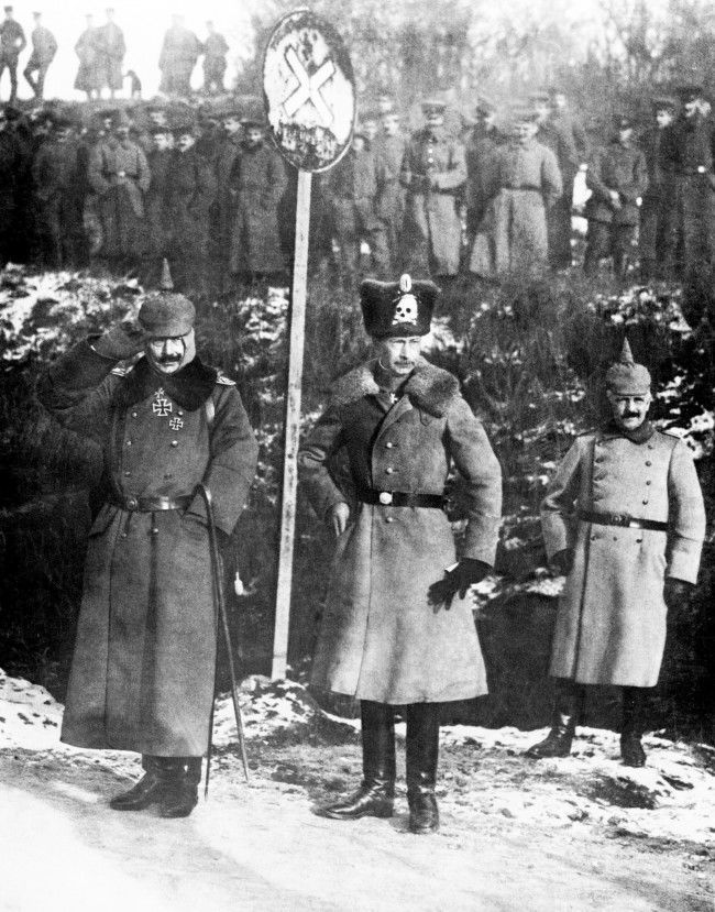 Kaiser Wilhelm II and William, the Crown Prince of Germany, on the Western Front.