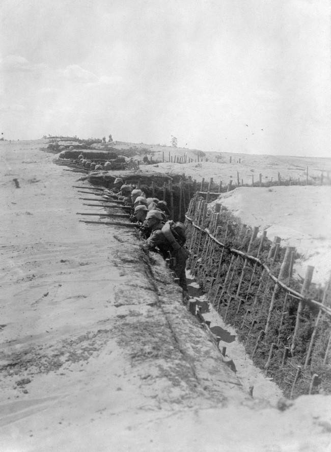 A German trench on the Eastern Front near Ivangorod