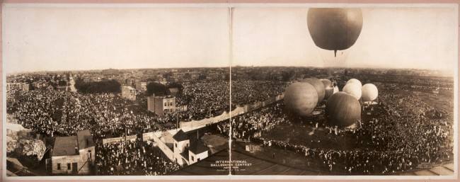 International ballooning contest, Aero Park, Chicago, July 4, 1908.