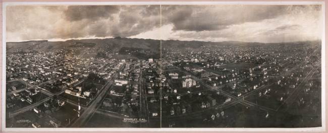 Berkeley, Calif., looking east, from 1,000 feet elevation, 1908.