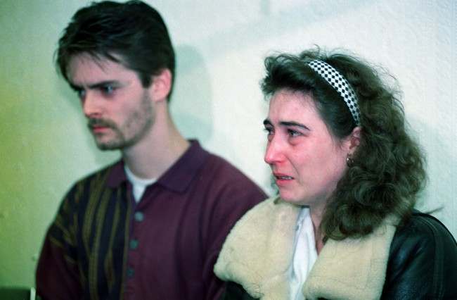 Denise Bulger, mother of James Bulger the 2-year-old boy who went missing in the bootle area of Liverpool, breaks down at a police press conference in Liverpool. Date: 13/02/1993