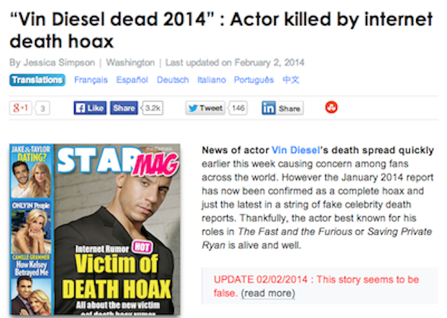 death hoax