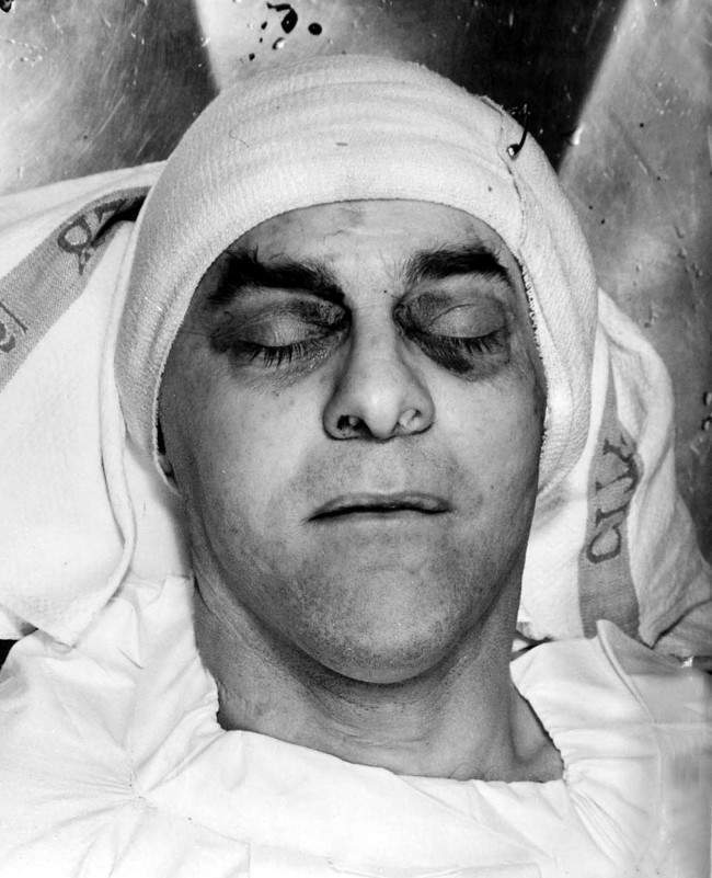 A police photograph of the dead man George Cornell who was killed at the Blind Beggar public house in Whitechapel. Kirsty Wigglesworth/PA Archive/Press Association Images