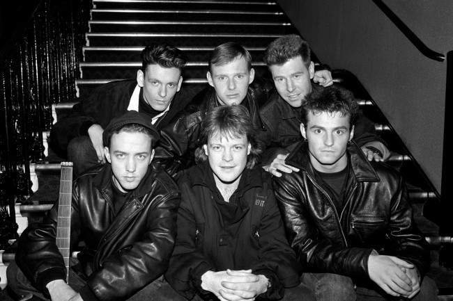 Scottish pop group Wet Wet Wet with disc jockey Bruno Brookes, before being named as the winner of the Radio One Best Newcomer Award at the British Record Industry Awards at the Royal Albert Hall. Date: 08/02/1988
