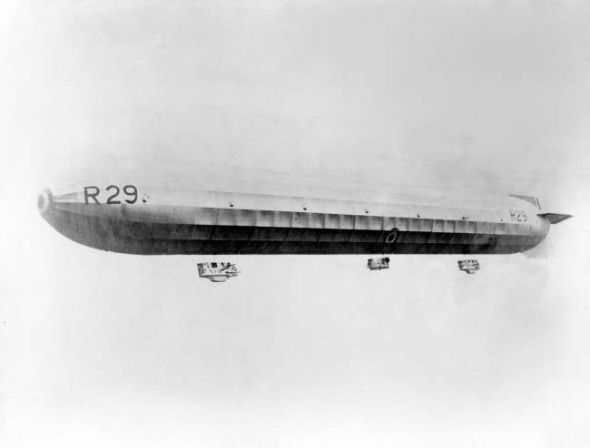 The R29 Airship in flight in 1919.