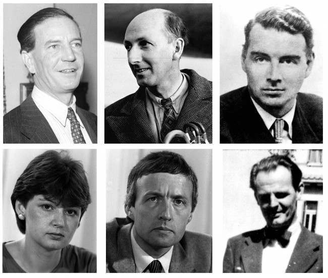 Composite of library files of the famous intelligence 'whistle blowers' (top from left) Harold "Kim" Philby, Peter Wright, Guy Burgess (bottom from left) Sarah Tisdall, Clive Ponting and Donald Maclean. British intelligence officer Katharine Gun has had a charge under the Official Secrets Act dropped at the Old Bailey, London, after the prosecution said it would offer no evidence against her. Miss Gun, 29, from Gloucestershire, had been accused of leaking a memo on an alleged American 'dirty tricks' campaign. She was charged under the Official Secrets Act of 1989, accused of disclosing security and intelligence information. 