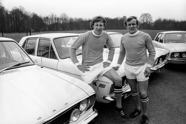 Manchester City and England's Colin Bell (left) and Francis Lee (right)