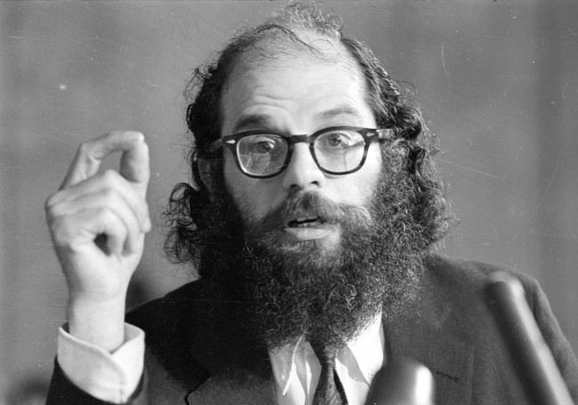 Poet Allen Ginsberg, creative writer of the "Beat" generation, praises the effects of LSD and discounts its alleged dangers during testimony before a Senate Subcommittee on Juvenile Delinquency in Washington D.C. on June 14, 1966.