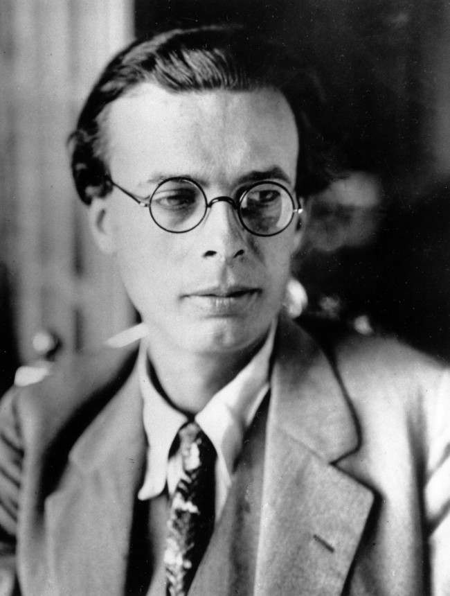 Author Aldous Huxley is seen on Oct. 23, 1928. 
