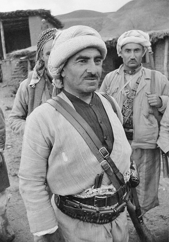 Kurdish rebel leader Mullah Mustafa Barzan, demanding self rule for the Kurdish tribes, is shown at his mountain headquarters in Northern Iraq on March 1, 1963. 