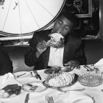 1966: Muhammad Ali Tucks Into A chicken at Isow’s Restaurant In Brewer Street, Soho, London