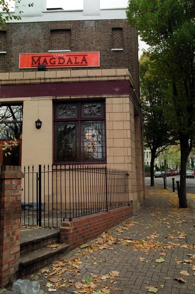 The Magdala Tavern, Hampstead, North London, where Ruth Ellis shot her lover David Blakely at point blank range on Easter Sunday 1955. Ruth Ellis pleaded guilty to the murder and became the last woman in Britain to be hanged on July 13th 1955. * Bullet holes can still be seen in the walls of the pub.