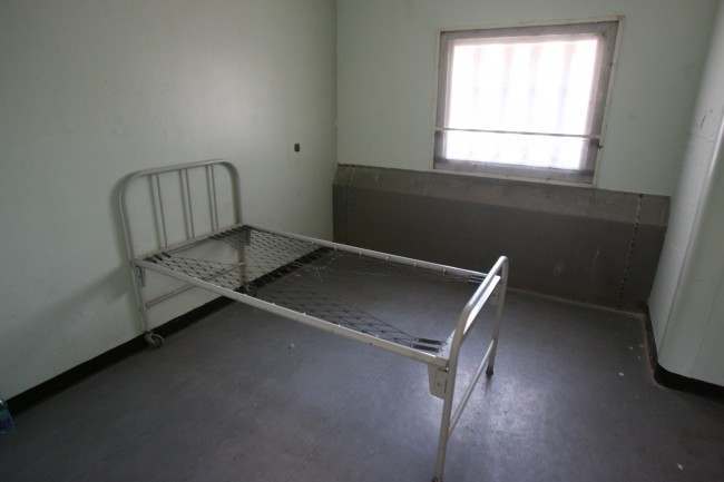 Cell No. Eight in the Prison Hospital at the Maze / Long Kesh site near Lisburn where IRA Hunger stiker Bobby Sands died in 1981.