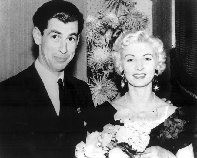 David Blakely (left) the racing driver who was killed by Ruth Ellis (right). 1955