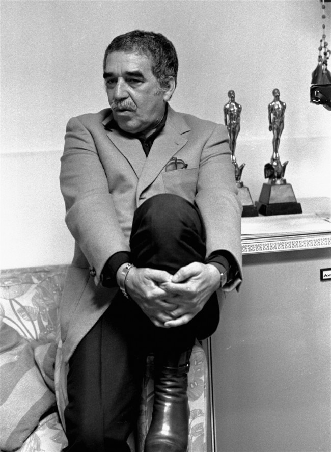 Gabriel Garcia Marquez, Nobel Prize winner for Literature, interviewed at his home, October 21, 1982.(AP Photo).