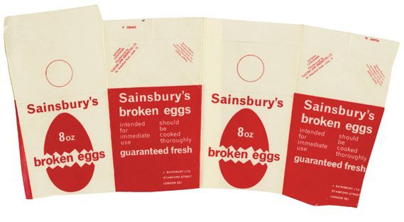 Broken eggs packaging, 1965