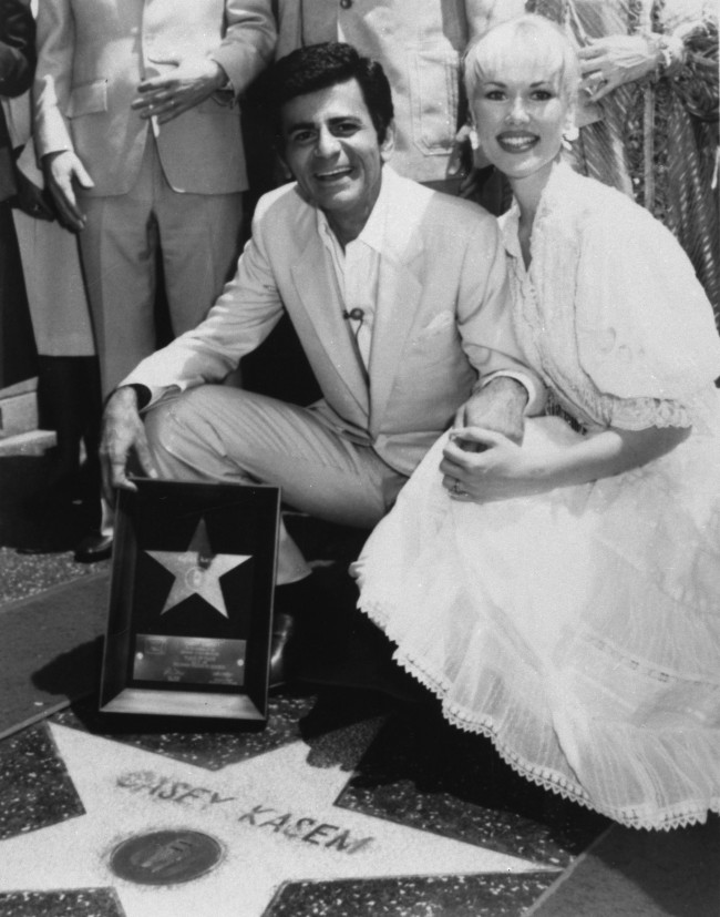  In this April 27, 1981 file photo, Casey Kasem and his wife Jean smile as he receives his own "Star" on the Hollywood Walk of Fame in Los Angeles.