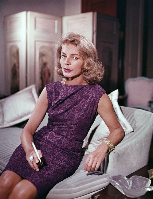  This 1965 file photo shows actress Lauren Bacall at her home in New York.