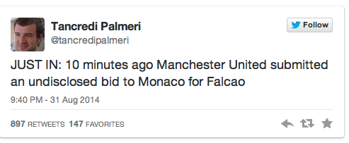 Screen shot 2014 08 31 at 21.49.34 Transfer Balls: Manchester United Bid for Radamel Falcao To Gee Up Manchester City 