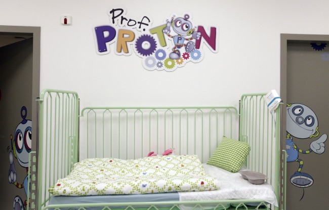 View of a children room at Proton Therapy Center in Prague, Czech Republic, Wednesday, Sept. 3, 2014. The parents of the five-year-old Ashya King, who has brain tumor, plan to sell a property to pay for proton beam radiation therapy in the Czech Republic or the U.S. The British parents Brett and Naghemeh King , who took their critically ill son for treatment abroad are heading to see him at a hospital in southern Spain following their release from custody after U.K. authorities dropped accusations of child cruelty against them. (AP Photo/Petr David Josek)