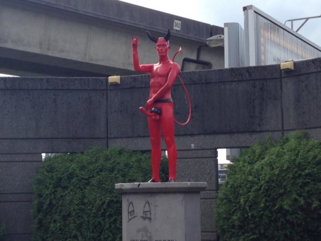 Vancouver devil dick statue 1