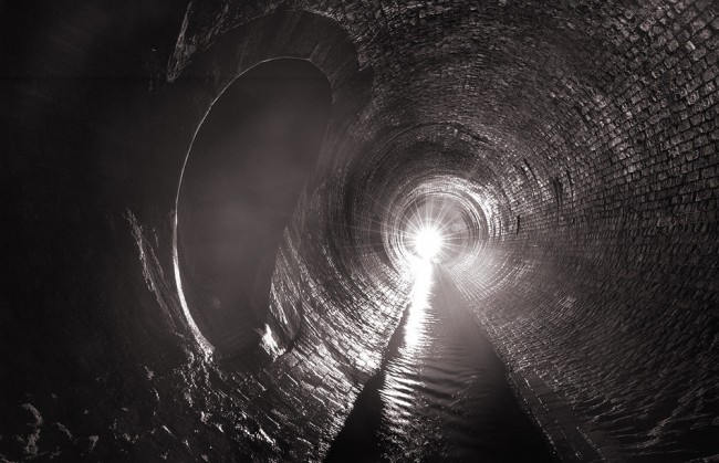 Sewer flowing into the Fleet sewer at Farringdon Street.