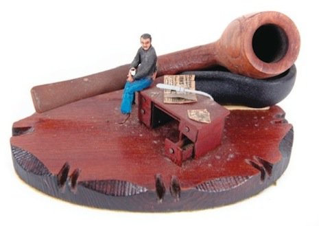Burt Reynolds carved miniature, opening bid $400-600