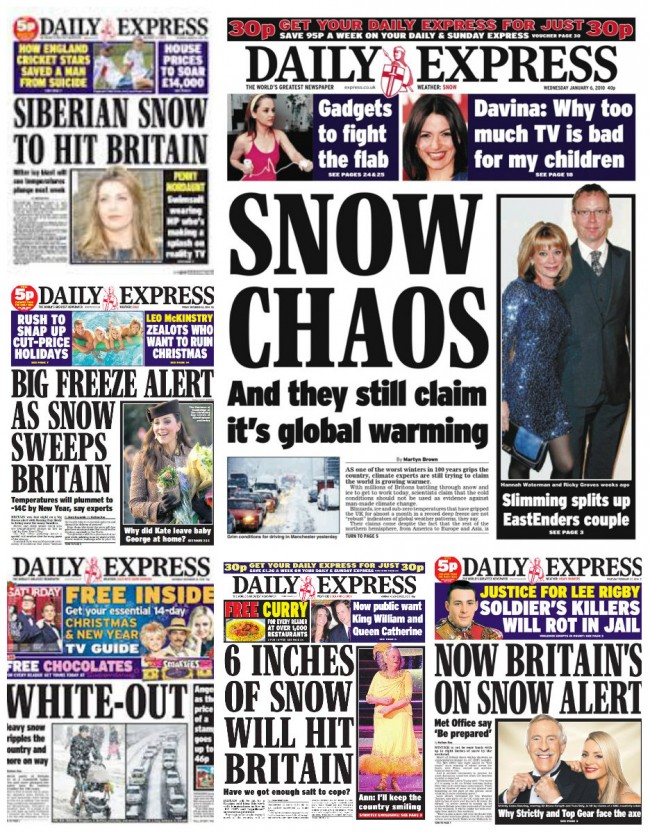 daily express snow