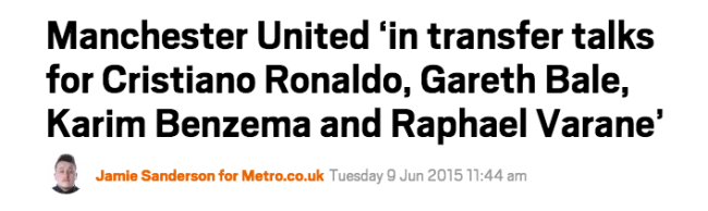 n transfer talks for Cristiano Ronaldo, Gareth Bale, Karim Benzema and Raphael Varane