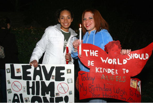 Hundreds of Michael Jackson fans converged on Neverland Ranch for a candlelight vigil in support of Jackson January 15, 2004 in Santa Ynez, California