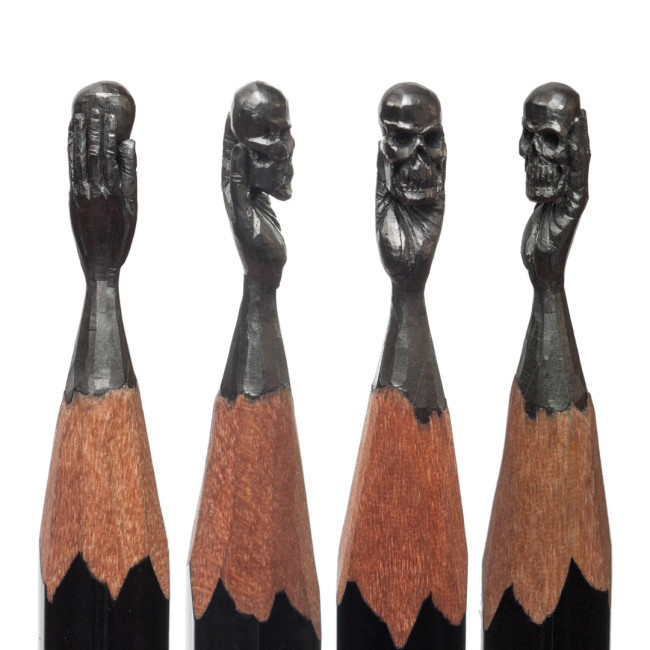 Delicate Pencil Lead Sculptures