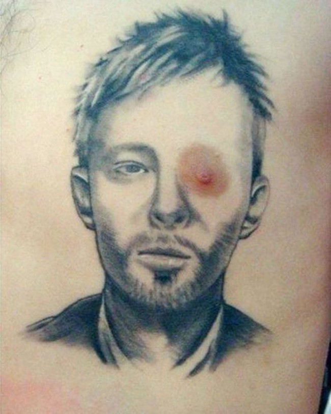 Thom Yorke bad tattoo