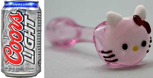 weed pipe hello kitty