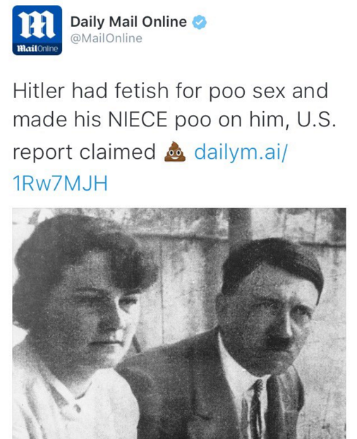 Hitler poo shit on niece