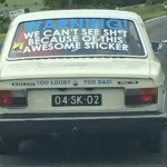 Car sticker of the day: ‘I can’t see shit’