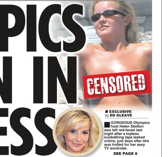 Topless helen skelton Outraged Twitter