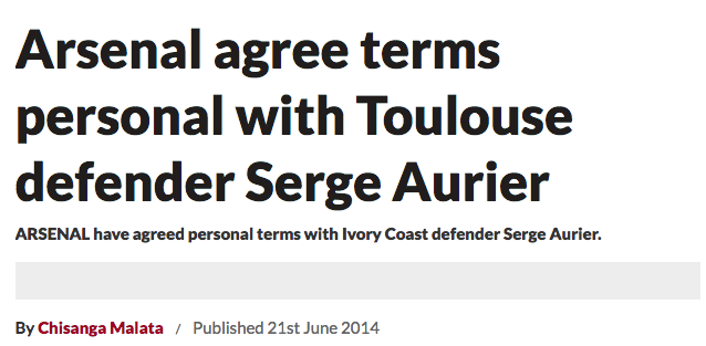 Serge Aurier Arsenal