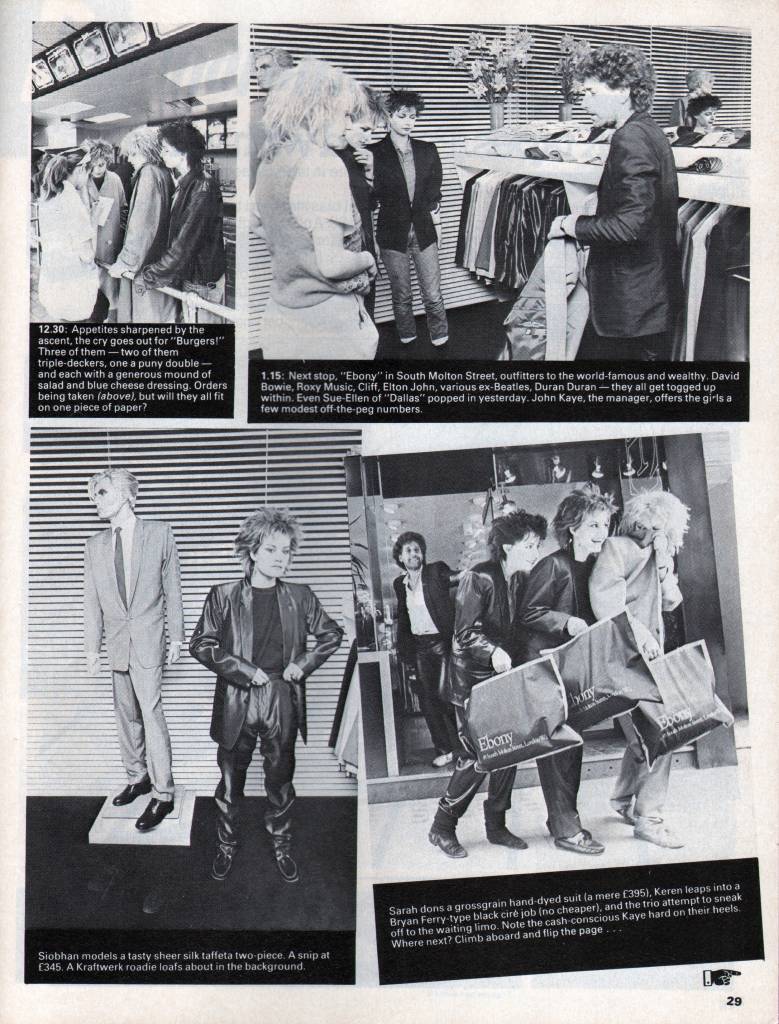 Smash Hits, April 15, 1982 – p.28 ‘Day on the Town’