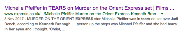 murder on the orient express kenneth branagh michelle pfeiffer fail