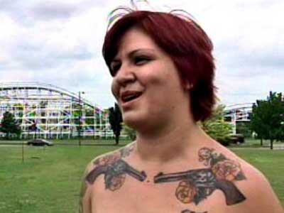 Samantha Osborn Six Flags Bans Woman For Guns Tattoo But Exposes Kids To 