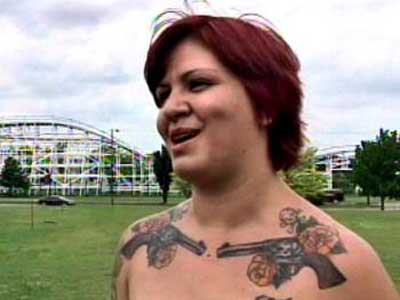 Samantha Osborn Six Flags Bans Woman For Guns Tattoo But Exposes Kids To