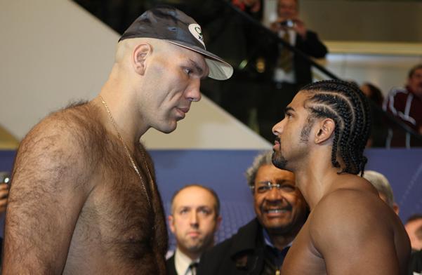 Anorak News David Haye S Mouth Takes On Nikolai Valuev S Hairy Back