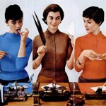 Women behaving like brain-dead fools in vintage adverts