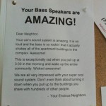 The best notes about your neighbour’s loud, bad music