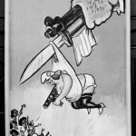 1958: Anti-French Cartoons Showing A Fat Marianne Murdering Algerian Children